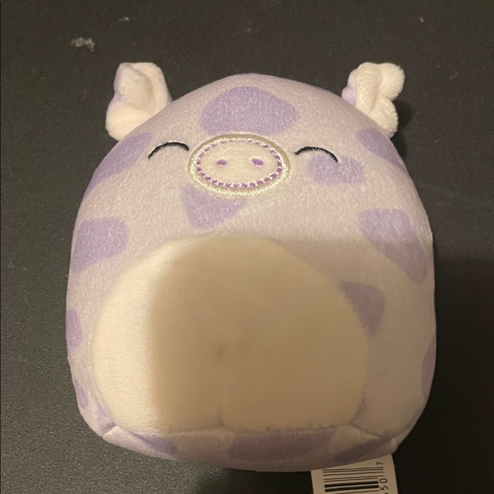 Squishmallows Purple and White Pamny the Pig Easter Edition